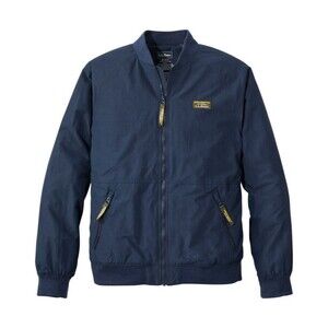 LL Bean Nylon Windbreaker fleece inside Man Sz L Large Regular Navy Blue